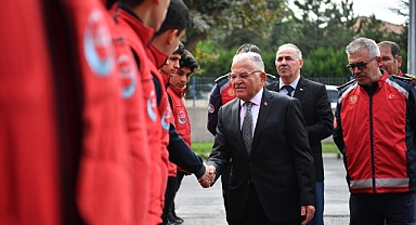 KAHRAMAN İTFAİYE PERSONELİNE ZİYARET