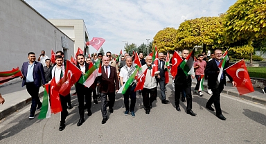 ÖĞRENCİLERDEN, FİLİSTİN HALKINA DESTEK YÜRÜYÜŞÜ 