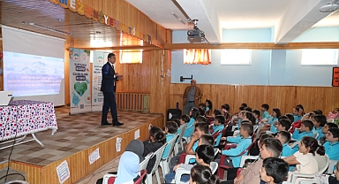 ÖĞRENCİLERE SU TASARRUFUNU AŞILADI