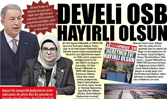 DEVELİ OSB HAYIRLI OLSUN