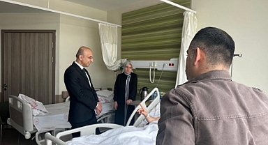 YARALANAN POLİS MEMURUNA ZİYARET