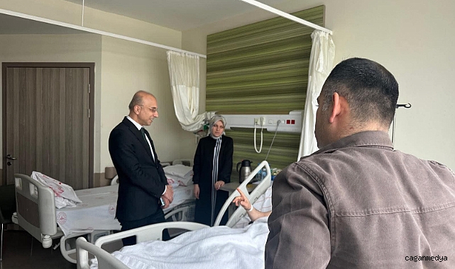 YARALANAN POLİS MEMURUNA ZİYARET