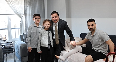 YARALI KOMİSERE GEÇMİŞ OLSUN ZİYARETİ